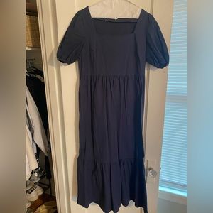 Mod Ref Navy Midi Dress. Size small.